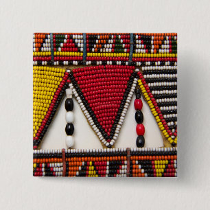 Badge Carré 5 Cm Les Landes Tribales Masaï