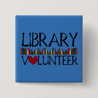 Badge Carré 5 Cm Les livres volontaires de bibliothèque - changez