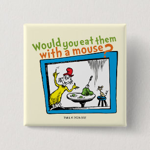 Badge Carré 5 Cm Les mangeriez-vous avec une souris?