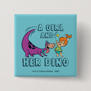 Badge Carré 5 Cm Les Pierrafeu   Galets & Dino Play Ball