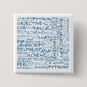 Badge Carré 5 Cm Les programmeurs ont des qualifications de