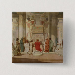 Badge Carré 5 Cm Les rêves du pharaon de explication de Joseph