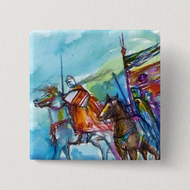 BADGE CARRÉ 5 CM LES RIDERS DANS LA TEMPÊTE (Devant)