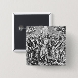 Badge Carré 5 Cm Les Sept Archanges (M 034; Gravure)