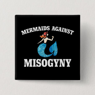 Badge Carré 5 Cm Les sirènes contre la misogynie