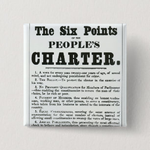 Badge Carré 5 Cm Les six points de la charte des personnes