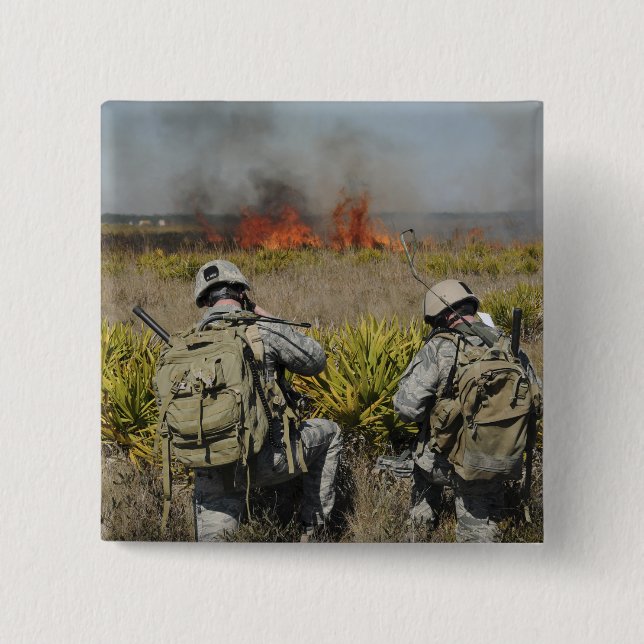 Badge Carré 5 Cm Les soldats appellent l'information (Devant)