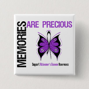 Badge Carré 5 Cm Les souvenirs sont maladie d'Alzheimer précieuse