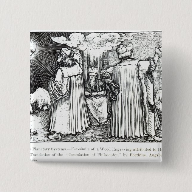 Badge Carré 5 Cm Les systèmes planétaires (Devant)