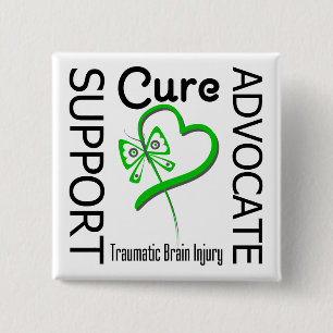 Badge Carré 5 Cm Lésion cérébrale traumatique du traitement 2