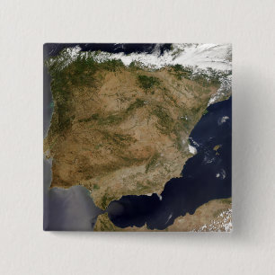 Badge Carré 5 Cm L'Espagne et le Portugal