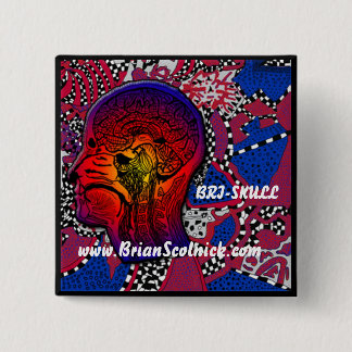Badge Carré 5 Cm l'esprit-à-l'intérieur du trippy - Customisé - Cus