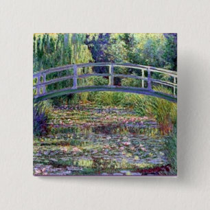 Badge Carré 5 Cm L'étang Water Lily par Claude Monet