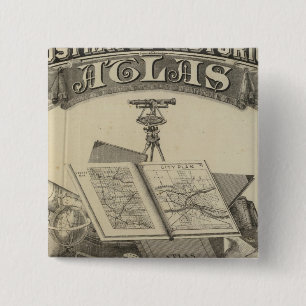 Badge Carré 5 Cm L'État de l'Indiana