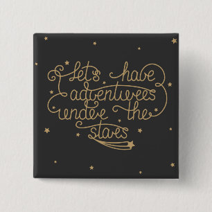 Badge Carré 5 Cm Lets ont des aventures