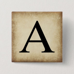 Badge Carré 5 Cm LETTRE AlphabET GRECQUE ALPHA