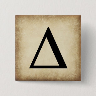 Badge Carré 5 Cm LETTRE AlphabET GRECQUE Delta