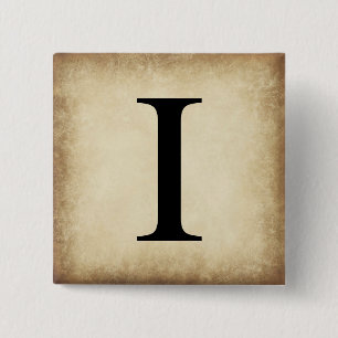 Badge Carré 5 Cm LETTRE AlphabET GRECQUE IOTA