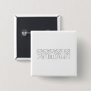 Badge Carré 5 Cm LETTRE Cat DE Kamala Président 2024
