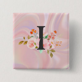 Badge Carré 5 Cm Lettre I