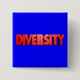 Badge Carré 5 Cm Lettre rouge Carré de la diversité