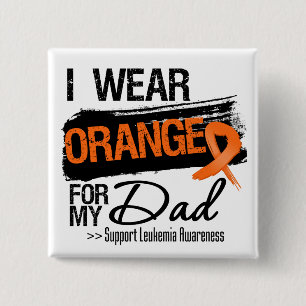 Badge Carré 5 Cm Leukemia Ribbon For My Dad