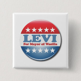 Badge Carré 5 Cm Lévi pour maire Button
