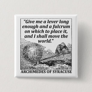 Badge Carré 5 Cm Levier d'Archimède