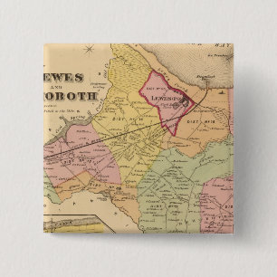 Badge Carré 5 Cm Lewes et Rehoboth