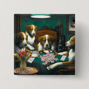 Badge Carré 5 Cm L'heure-milliampère Jongg poursuit le Pin