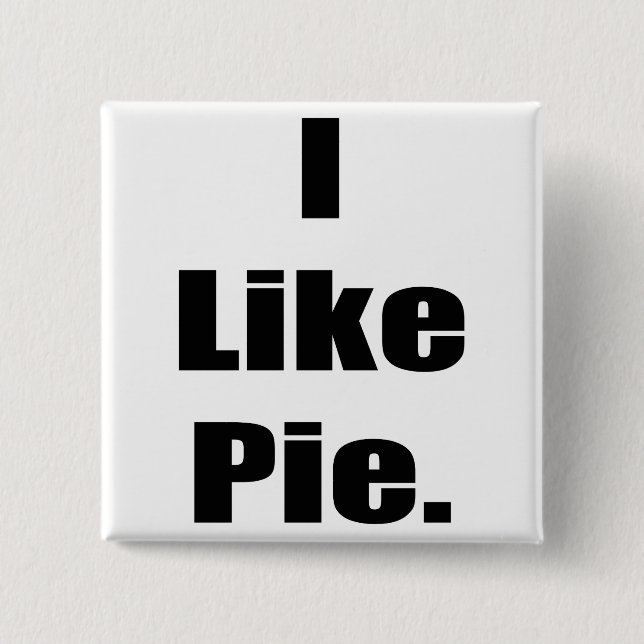Badge Carré 5 Cm L'humour I aiment le tarte (Devant)