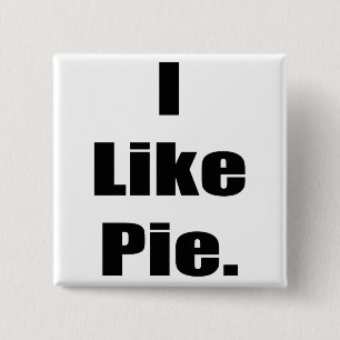 Badge Carré 5 Cm L'humour I aiment le tarte