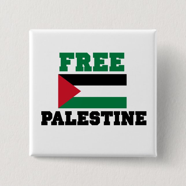 Badge Carré 5 Cm Libérer la Palestine (Devant)