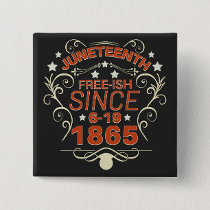 Badge Carré 5 Cm Liberté depuis 1865 Junetdix Freedom