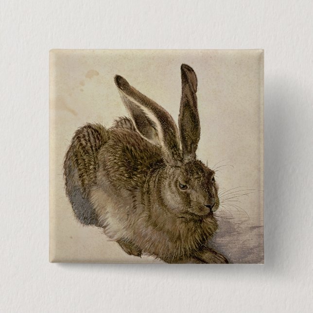 Badge Carré 5 Cm Lièvres, 1502 (Devant)