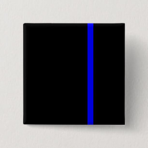 Badge Carré 5 Cm Ligne Bleue Mince Symbolique verticale