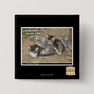 Badge Carré 5 Cm Ligne de Conga de Caturday