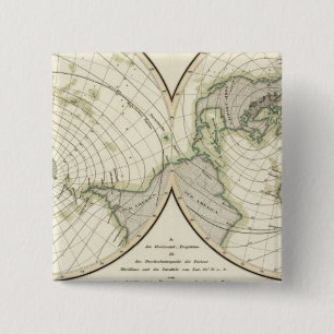 Badge Carré 5 Cm Lignes isodynamiques mondiales