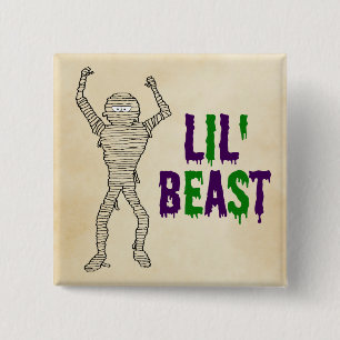 Badge Carré 5 Cm Lil' Beast Driving Police maman Halloween