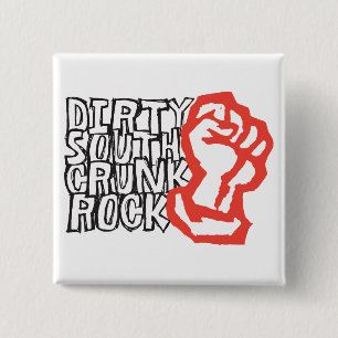 Badge Carré 5 Cm Lil Jon "Sale Poing Sud" Rouge