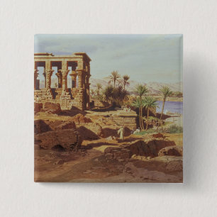 Badge Carré 5 Cm L'île de Philae, 1866 (la semaine)