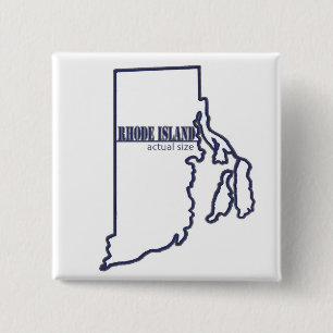 Badge Carré 5 Cm L'île Rhode