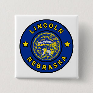 Badge Carré 5 Cm Lincoln Nebraska