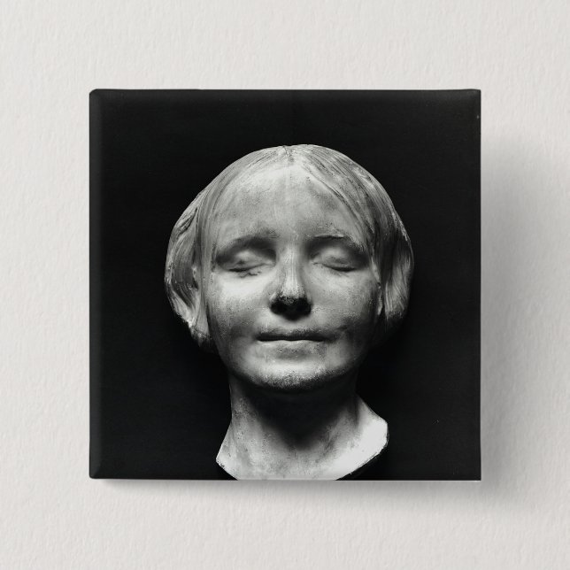 Badge Carré 5 Cm L'Inconnue de la Seine' (Devant)