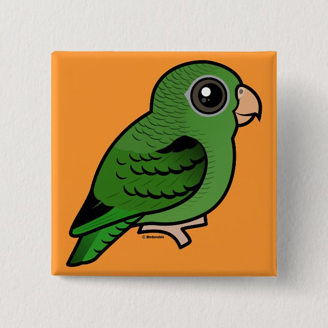 Badge Carré 5 Cm Linnie vert (Devant)