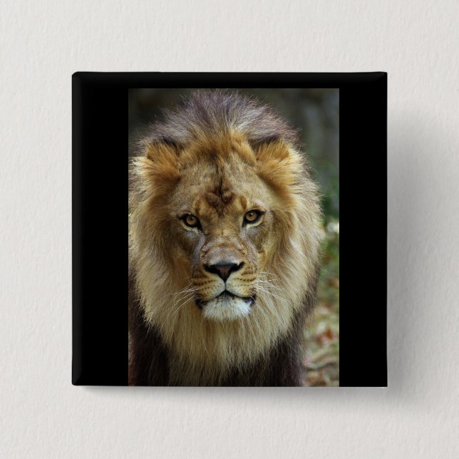 Badge Carré 5 Cm Lion (Devant)