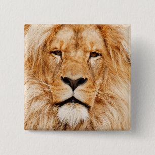 Badge Carré 5 Cm Lion