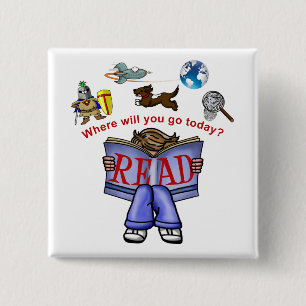 Badge Carré 5 Cm Lire