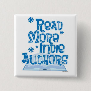 Badge Carré 5 Cm Lire Plus Auteurs Indie Aujourd'Hui Motto