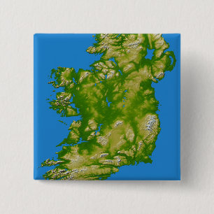 Badge Carré 5 Cm L'Irlande